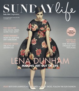 Lena Dunham Sunday Life cover NSW